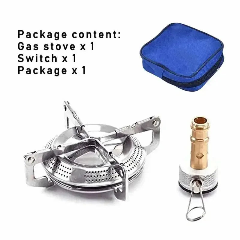 Windproof Camping Gas Stove – Portable Foldable Electronic Ignition Stove Head for Outdoor Cooking, Hiking & Mountaineering - Trekker Essentials