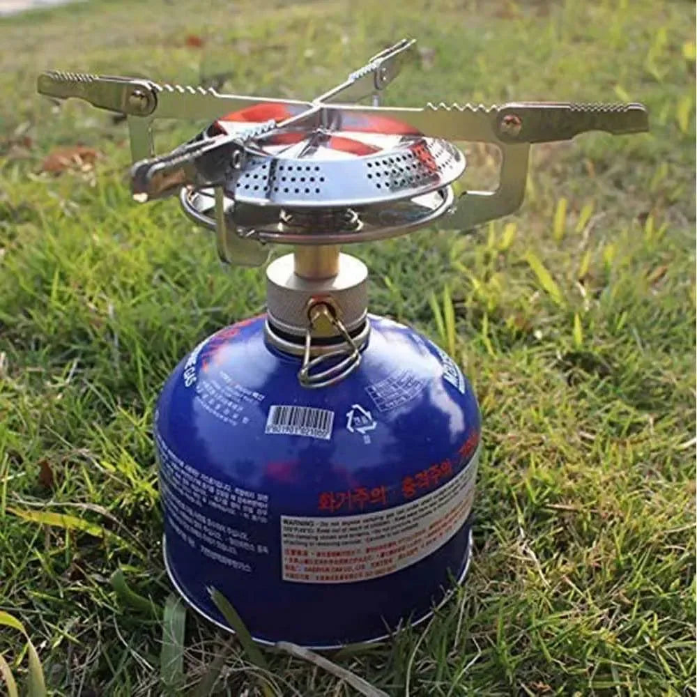 Windproof Camping Gas Stove – Portable Foldable Stove for Outdoor Cooking - Trekker Essentials