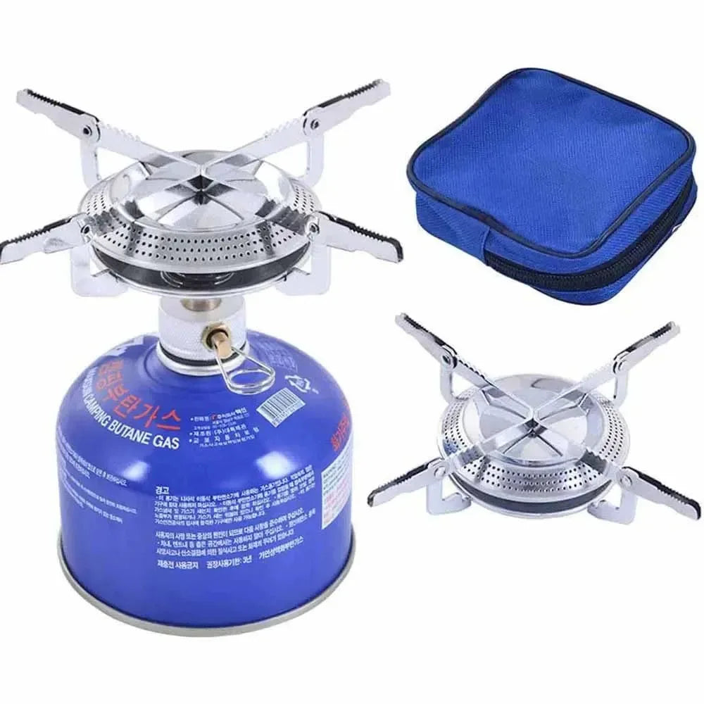 Windproof Camping Gas Stove – Portable Foldable Stove for Outdoor Cooking - Trekker Essentials