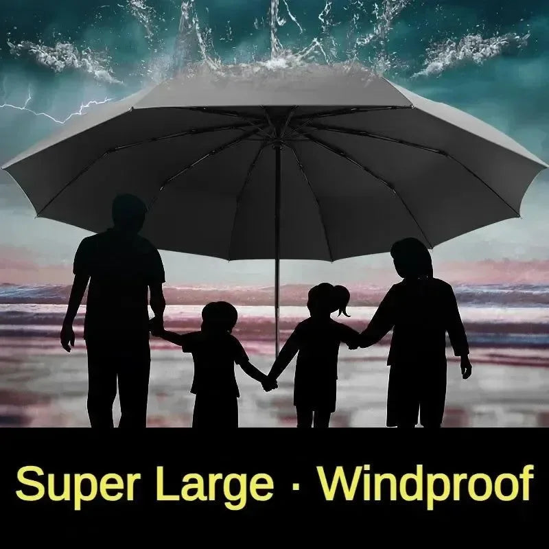 Windproof Super Large Fully Automatic Umbrella - Business and Outdoor Use with UV Protection and Waterproof Features - Trekker Essentials