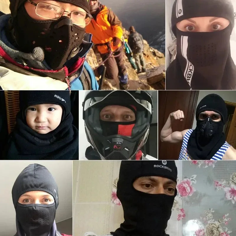 Windproof Thermal Fleece Ski Mask – Full Face Cover Balaclava for Snowboarding & Cycling - Trekker Essentials