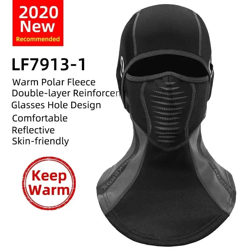 Windproof Thermal Fleece Ski Mask – Full Face Cover Balaclava for Snowboarding & Cycling - Trekker Essentials