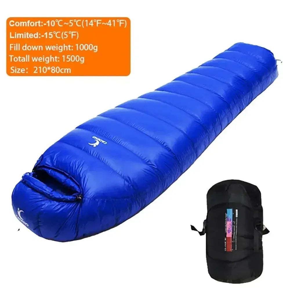 Winter Goose Down Sleeping Bag - Lightweight, Portable, and Warm for Outdoor Camping and Trekking - Trekker Essentials