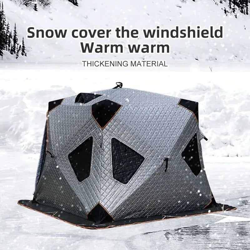 Winter Ice Fishing Outdoor Camping Tent with Cotton - Trekker Essentials