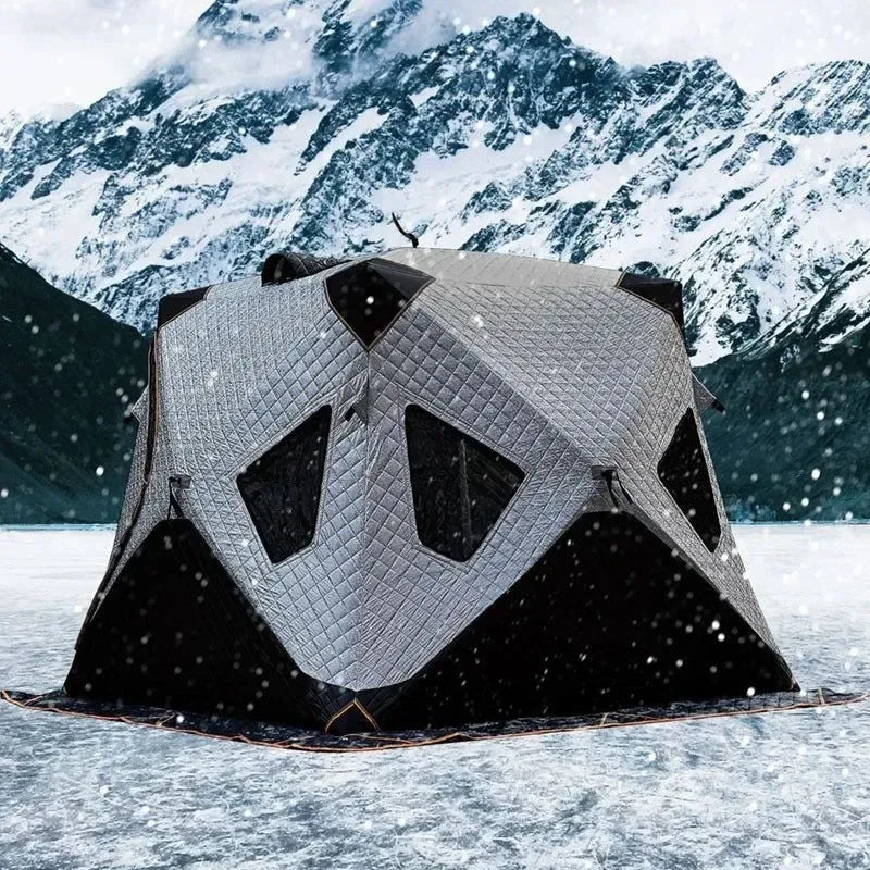 Winter Ice Fishing Outdoor Camping Tent with Cotton - Trekker Essentials