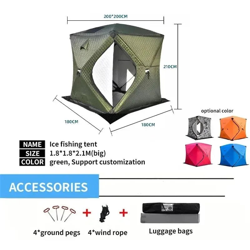 Winter Ice Fishing Pop Up Tent - Portable Sauna & Camping Shelter - Trekker Essentials