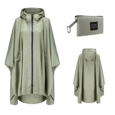Women Men Poncho Raincoat - Waterproof Tent Cover for Outdoors Hiking and Biking - Trekker Essentials