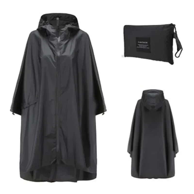 Women Men Poncho Raincoat - Waterproof Tent Cover for Outdoors Hiking and Biking - Trekker Essentials