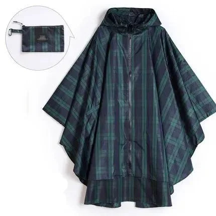 Women Men Poncho Raincoat - Waterproof Tent Cover for Outdoors Hiking and Biking - Trekker Essentials