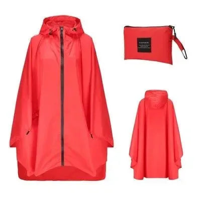 Women Men Poncho Raincoat - Waterproof Tent Cover for Outdoors Hiking and Biking - Trekker Essentials