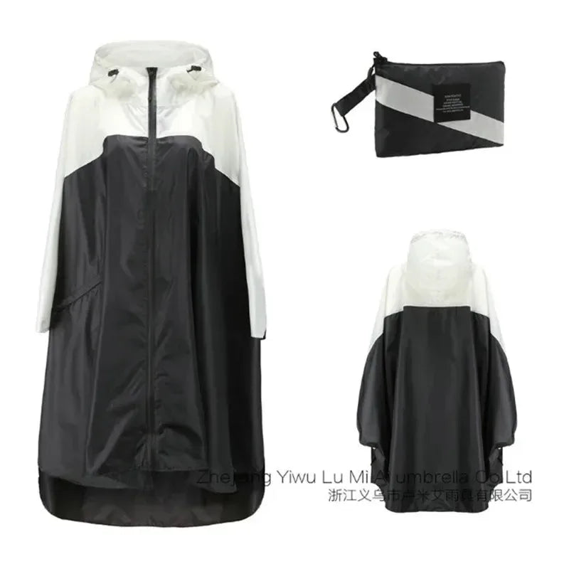 Women Men Poncho Raincoat - Waterproof Tent Cover for Outdoors Hiking and Biking - Trekker Essentials