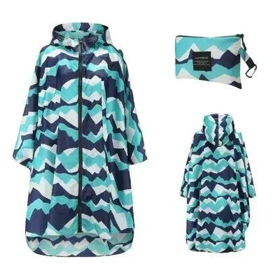 Women Men Poncho Raincoat - Waterproof Tent Cover for Outdoors Hiking and Biking - Trekker Essentials