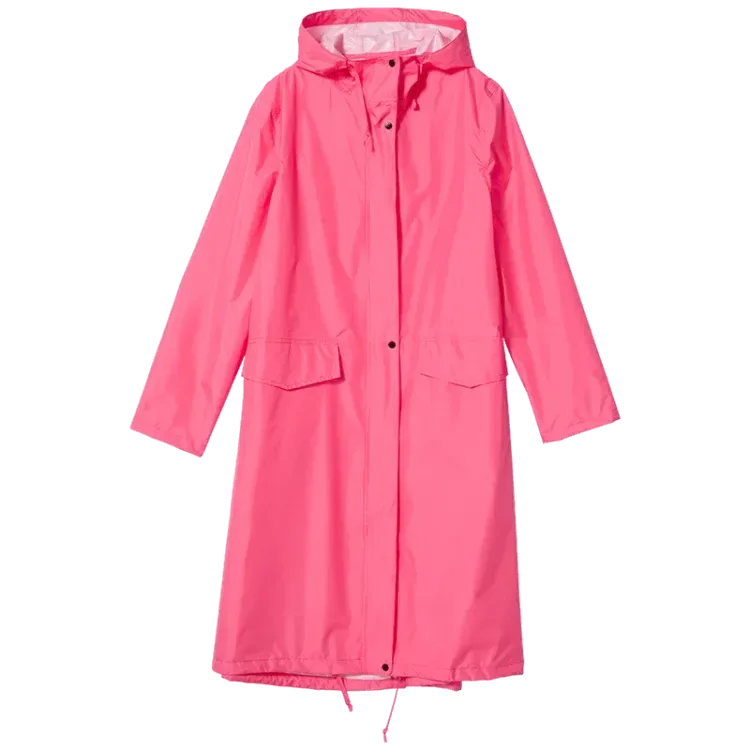 Women's Stylish Long Waterproof Raincoat with Hood for Outdoor Activities - Trekker Essentials