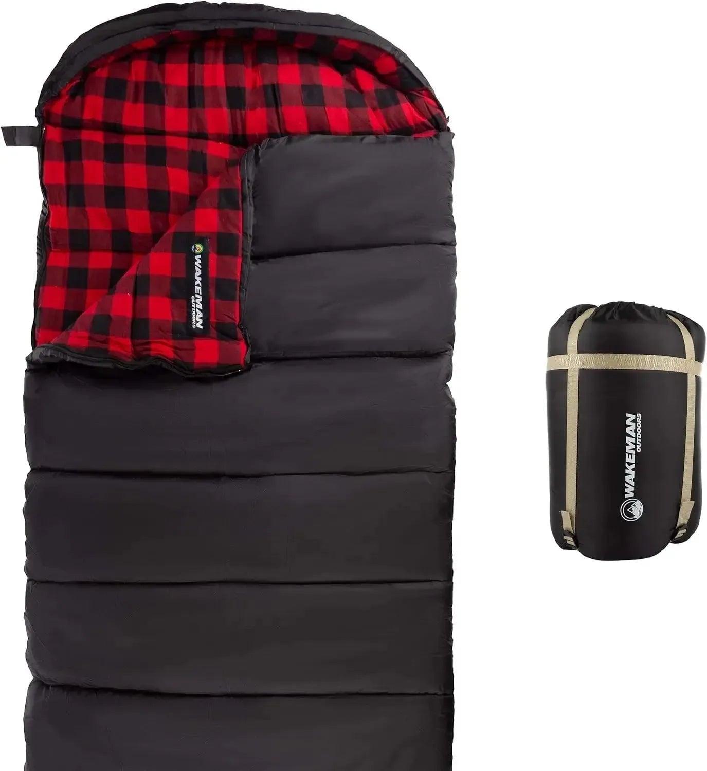 XL 3-Season Sleeping Bag with Hood - 32°F Comfort Rated for Backpacking, Hiking, and Camping - Trekker Essentials