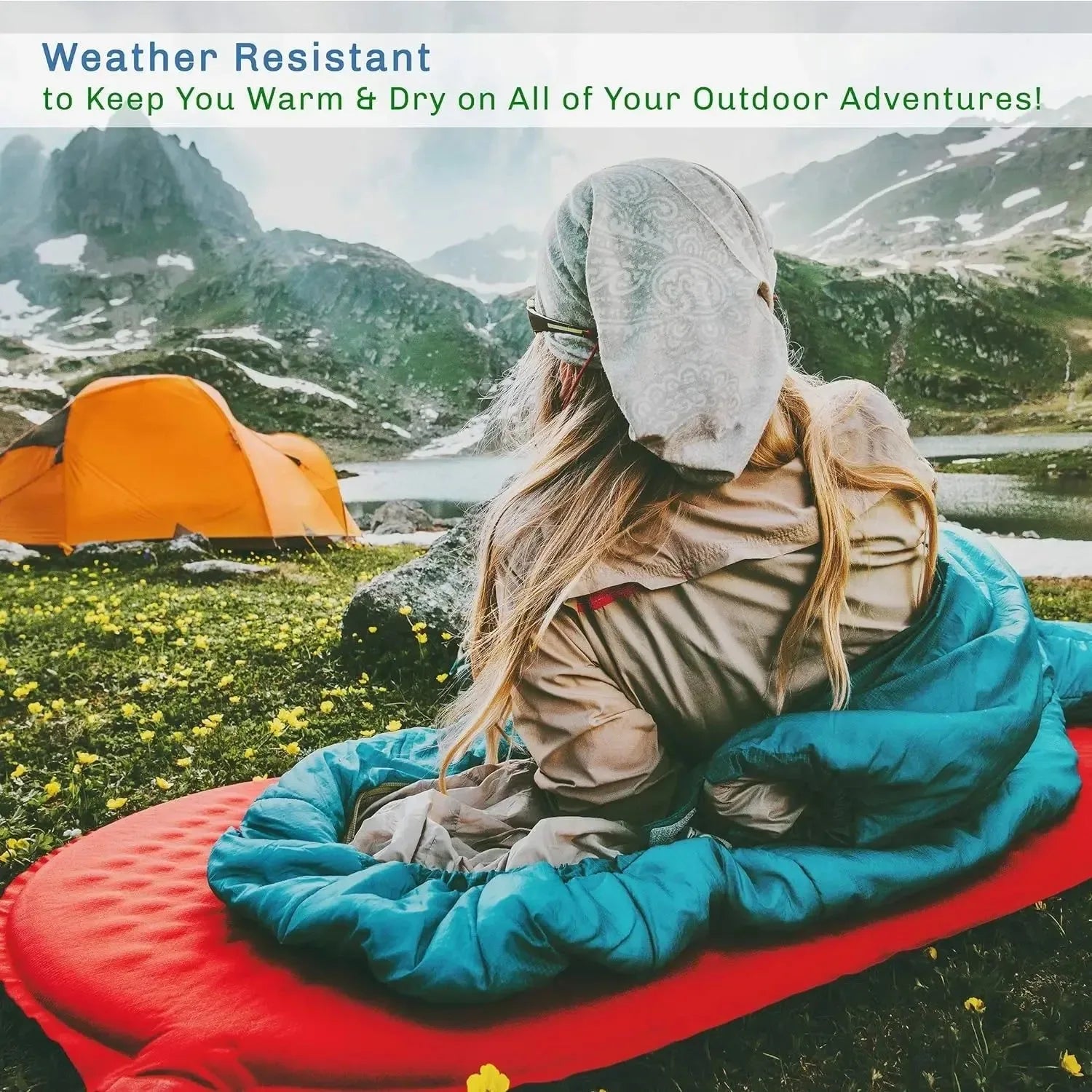 XL 3-Season Sleeping Bag with Hood - 32°F Comfort Rated for Backpacking, Hiking, and Camping - Trekker Essentials