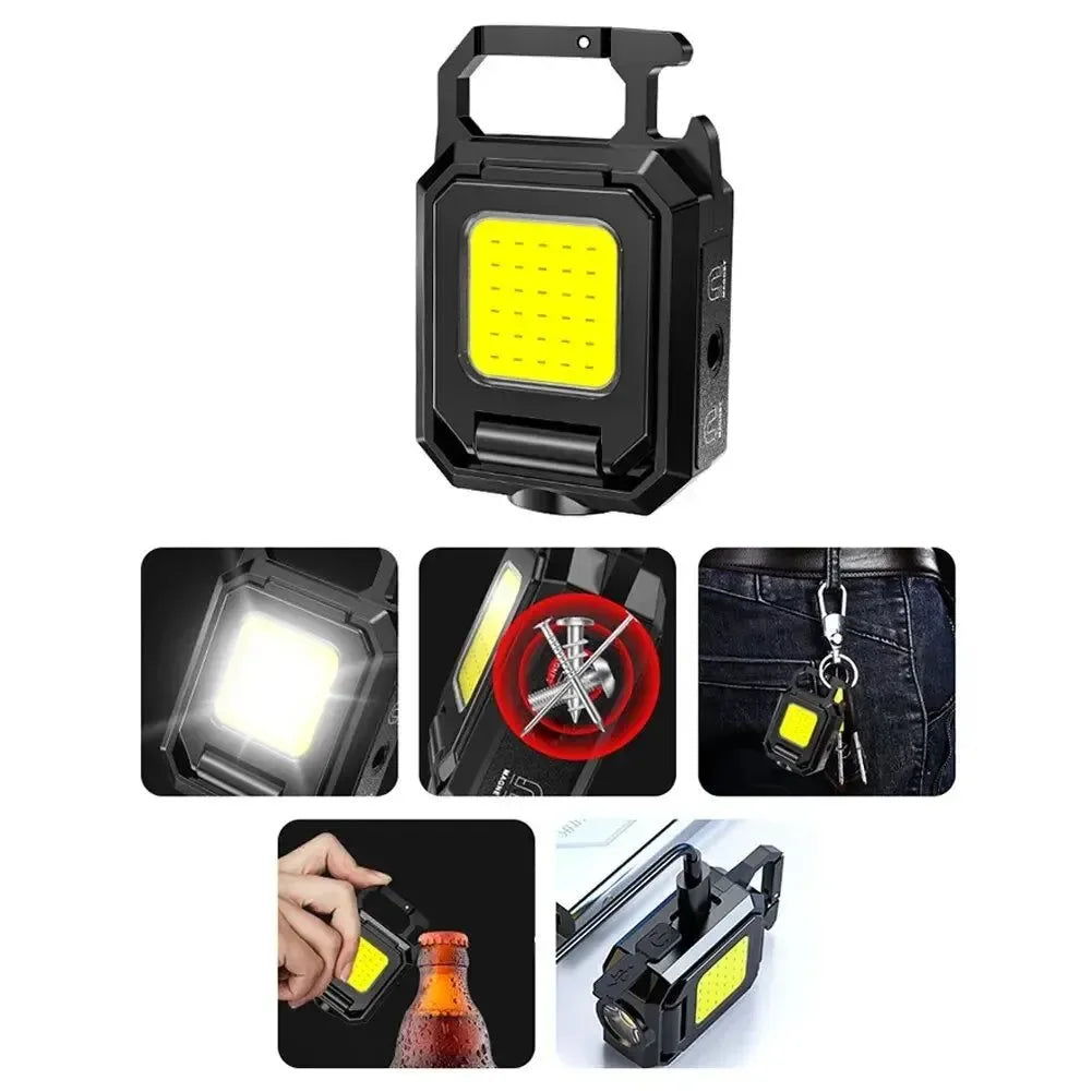 XPE Pocket Work Light - 1000LM COB LED Mini Keychain Flashlight - Trekker Essentials